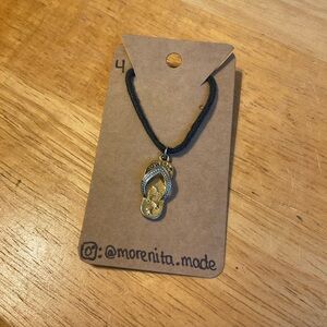 Gold and Black Pendant Necklace